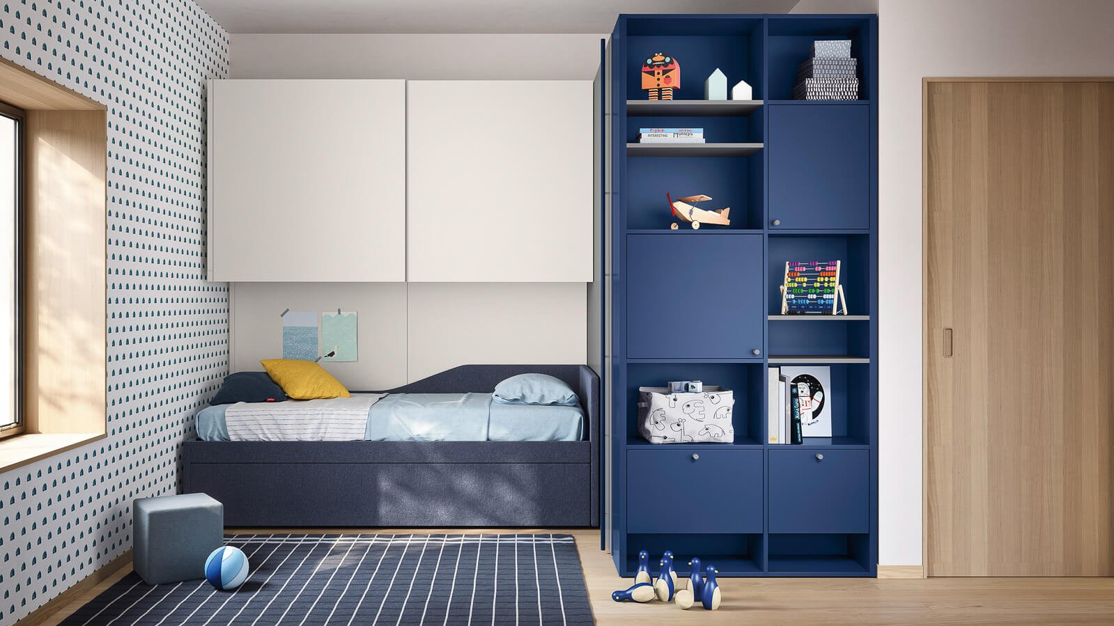 Papier peint House Blue